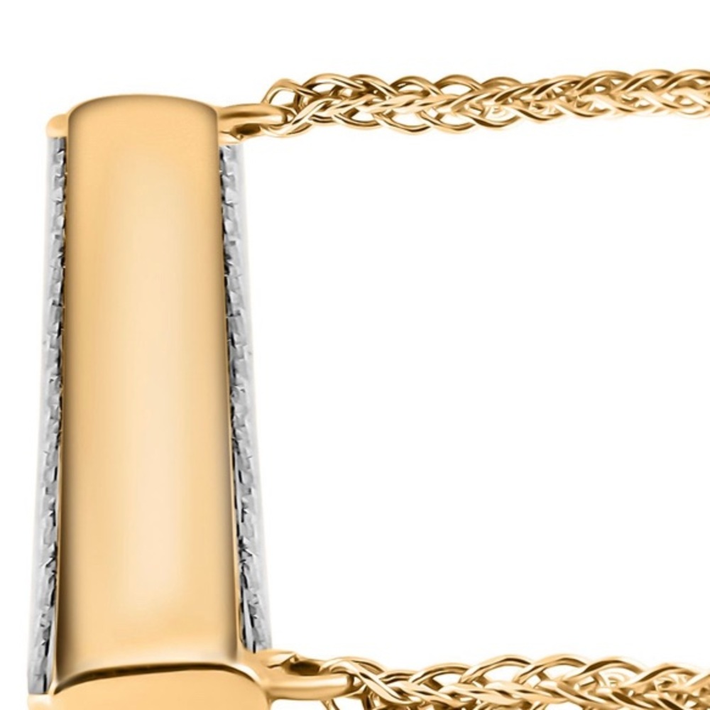 ☘️14k solid gold, Diamond cut, 2.3 grams,
18 inch bar necklace. Made in Italy - Picture 4 of 11